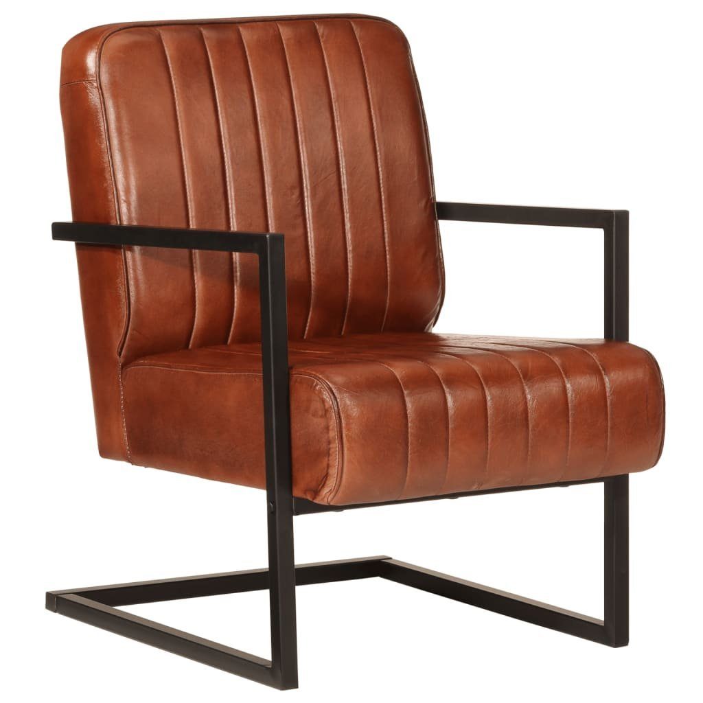 vidaXL Sessel Sessel Braun Echtleder (1-St)