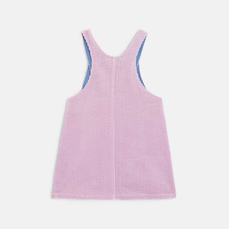 Robe salopette bébé fille velours côtelé violette Catimini