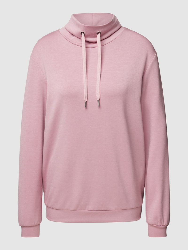 Sweatshirt mit Stehkragen Modell 'Banu' in altrosa