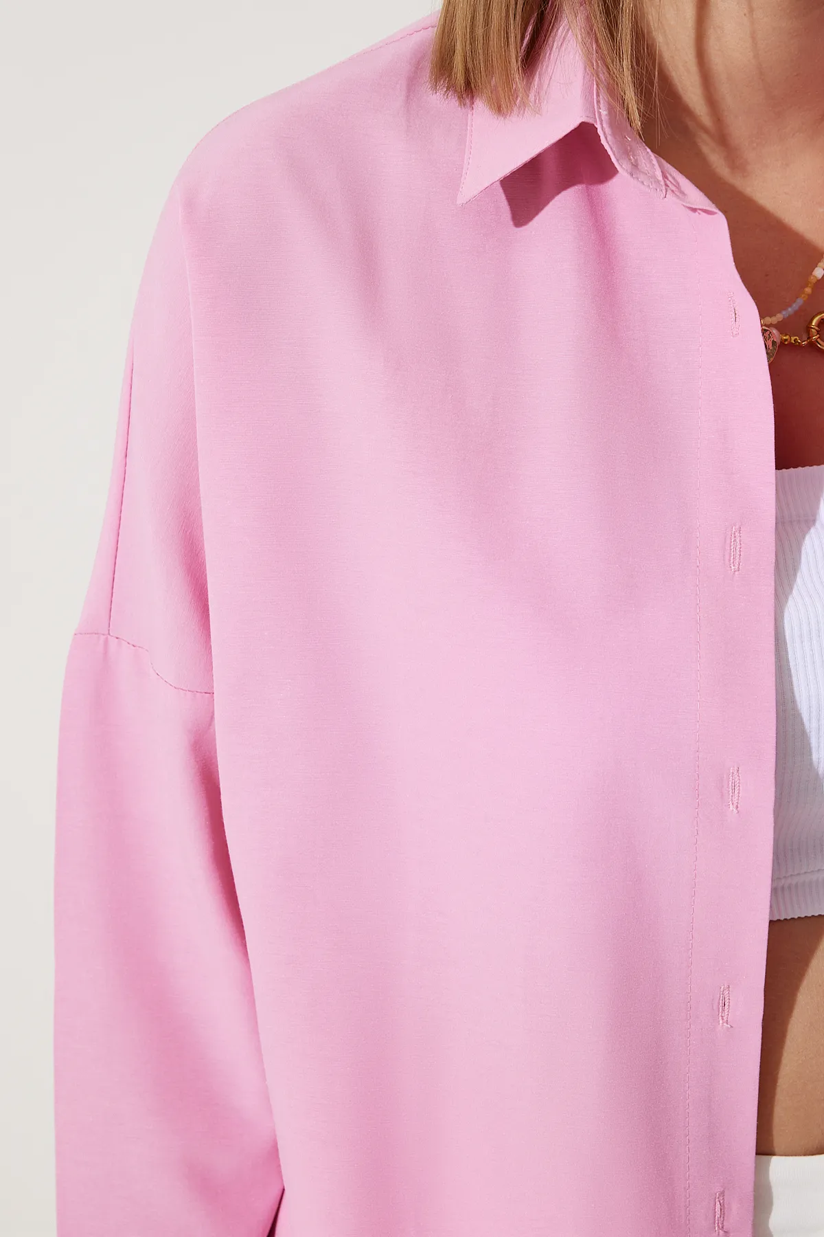 Happiness İstanbul  Hemd - Rosa - Oversized