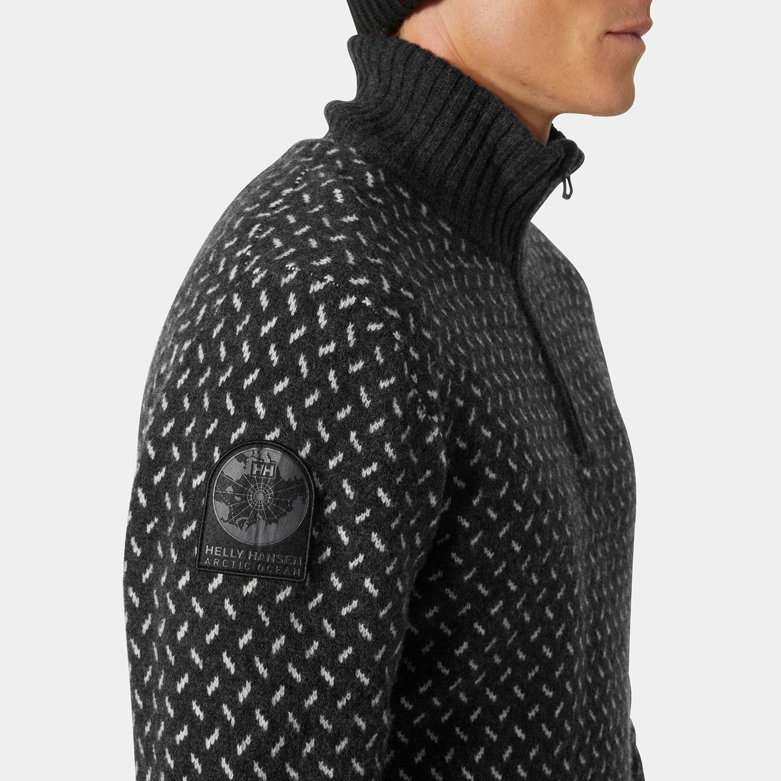 Men's Arctic Ocean Icelander Wool Knit ½ Zip Sweater