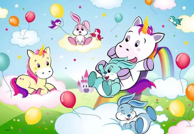 Kinderpuzzle ab 4 Jahren - Märchenhaftes Einhorn - 24 Teile