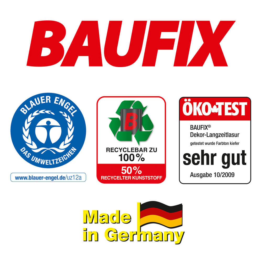 Baufix Dekor-Langzeitlasur, Nussbaum - 2er Set