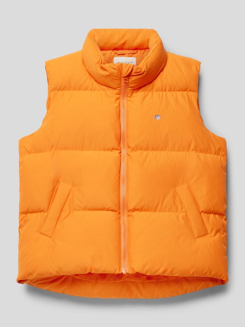 Steppweste mit Stehkragen Modell 'SHIELD' in orange