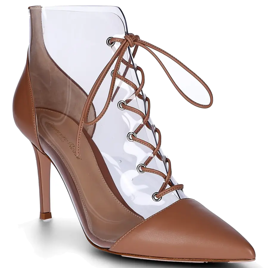 Gianvito Rossi - Stiefeletten ICON 85 PVC - braun