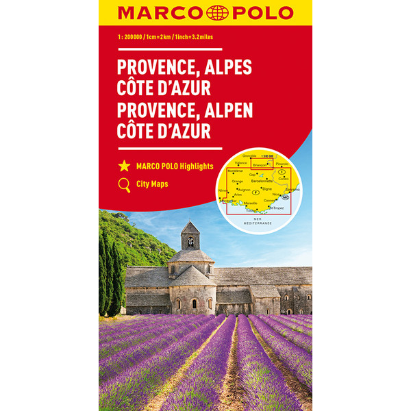 MARCO POLO Karte Provence, Alpes, Côte d'Azur 1:200 000 - Straßenkarte