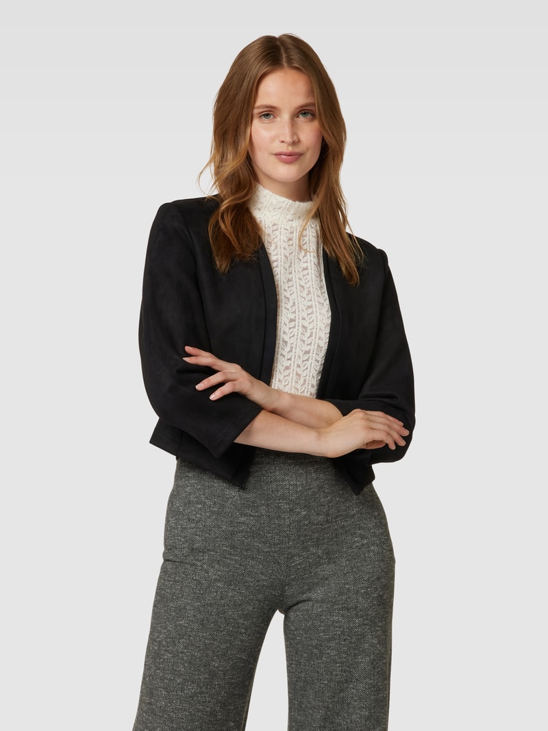 Blazer mit 3/4-Ärmel in schwarz