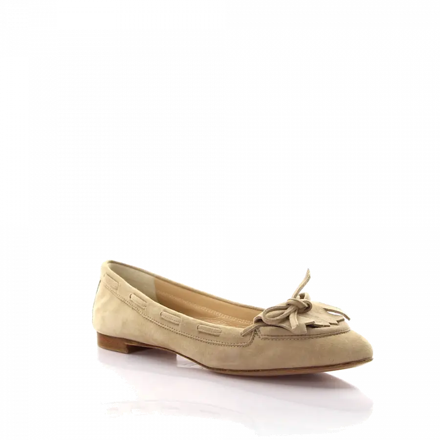 Unützer - Ballerinas Veloursleder beige - beige