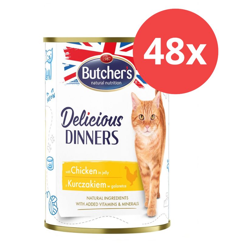 Sparpaket Butcher's Delicious Dinners Katze 48 x 400 g | bitiba %