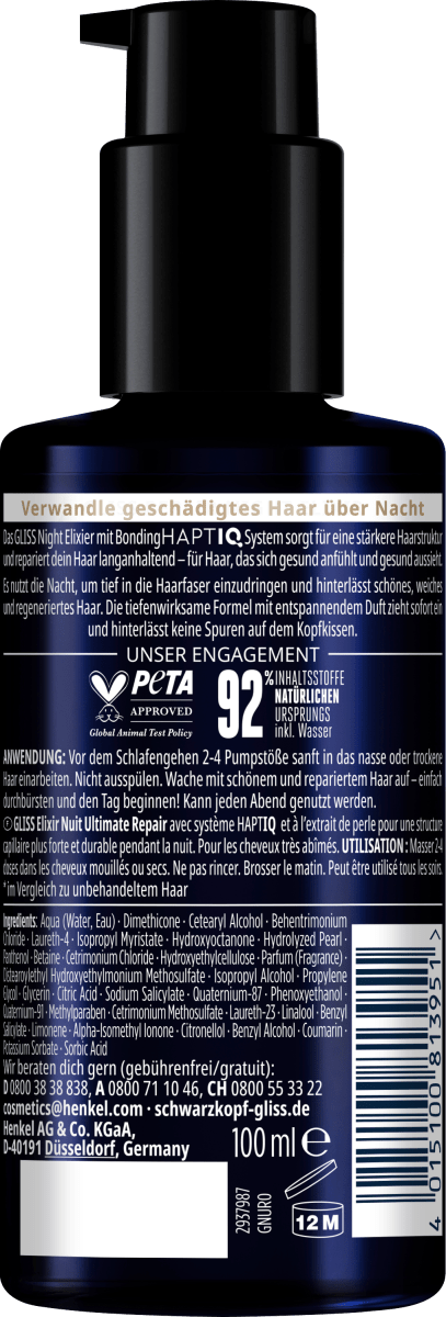 Haarkur Night Elixier Ultimate Repair, 100 ml