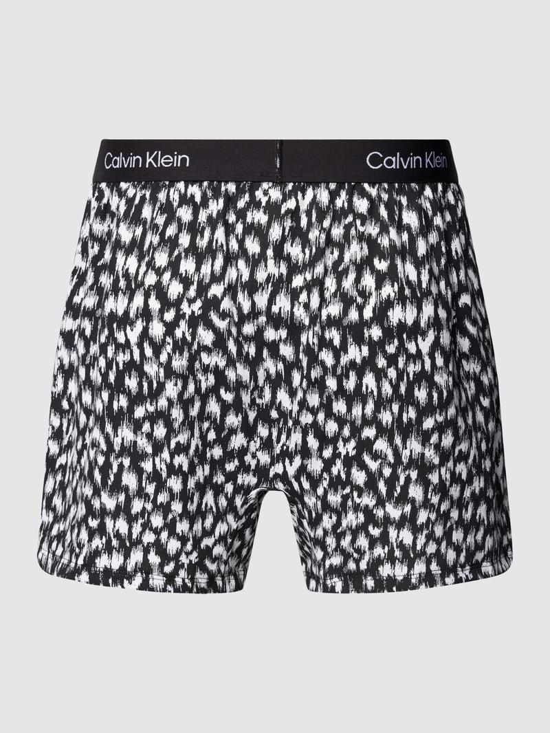 Slim Fit Boxershorts mit Label-Stitching in schwarz