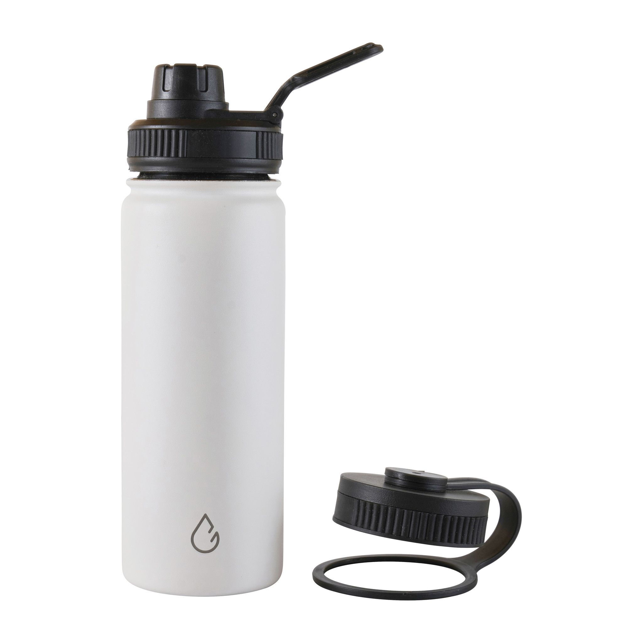 Wattamula PRO Öko Edelstahl 530-ml-Wasserflasche mit Ersatz-Sportverschluss