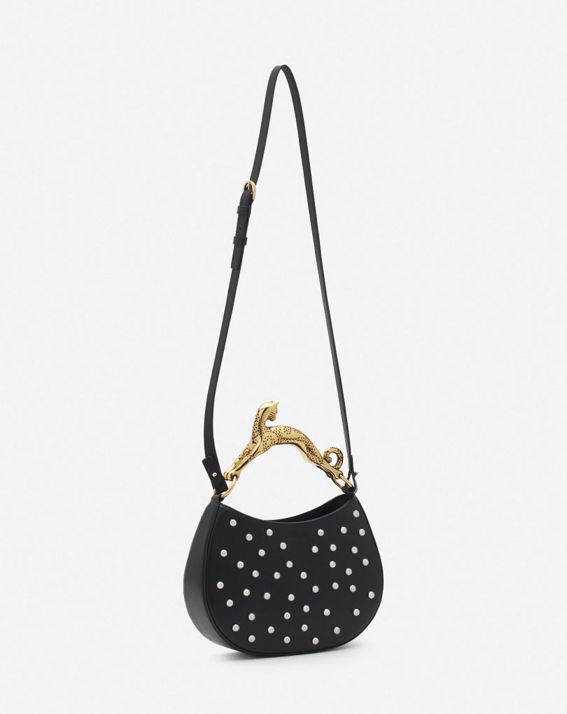 SAC HOBO CHAT PM EN CUIR AVEC STUDS