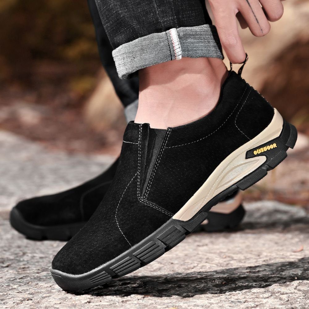 HUSKSWARE Slipper (Saisonschuhe aus Nubukleder, atmungsaktiv, Verschleißfest) Lässige Business-Lederschuhe, leichte Herrenschuhe, Outdoor-Schuhe