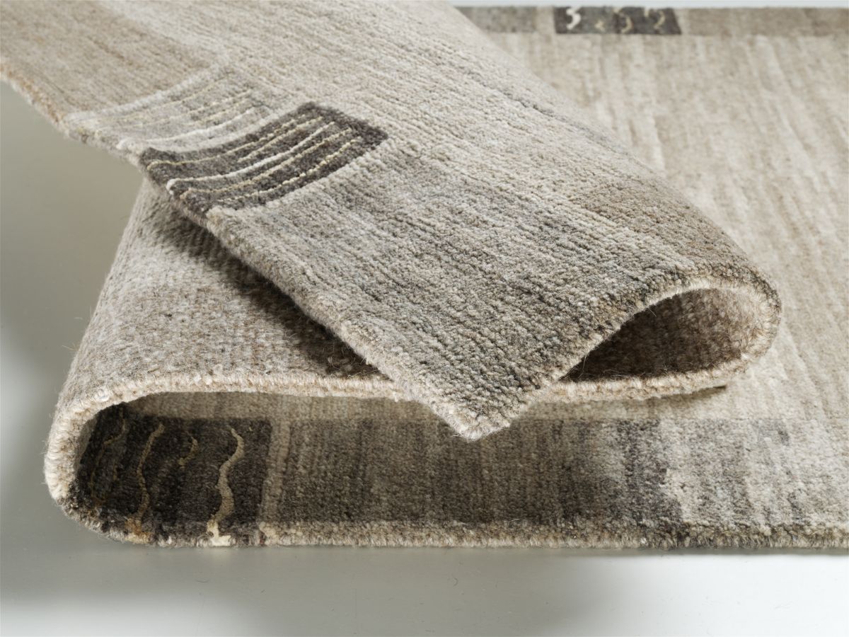 Teppich aus Nepal Silk Lalitpur Wolle-Natur 70 x 140 cm