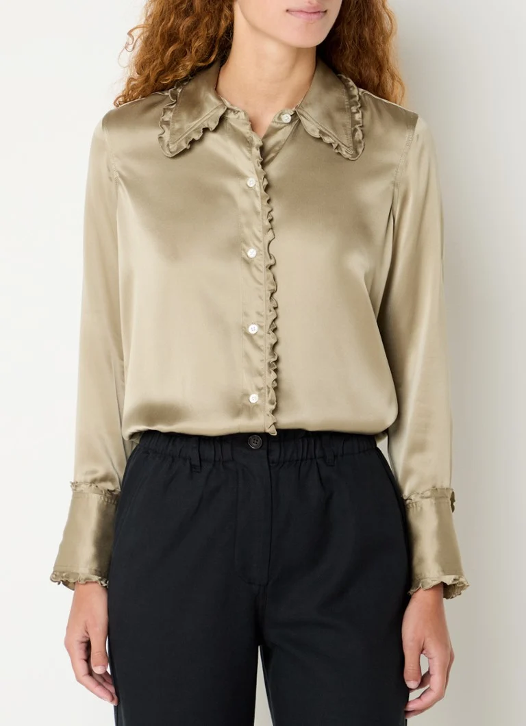 Blusa de seda Rails Fia com babados