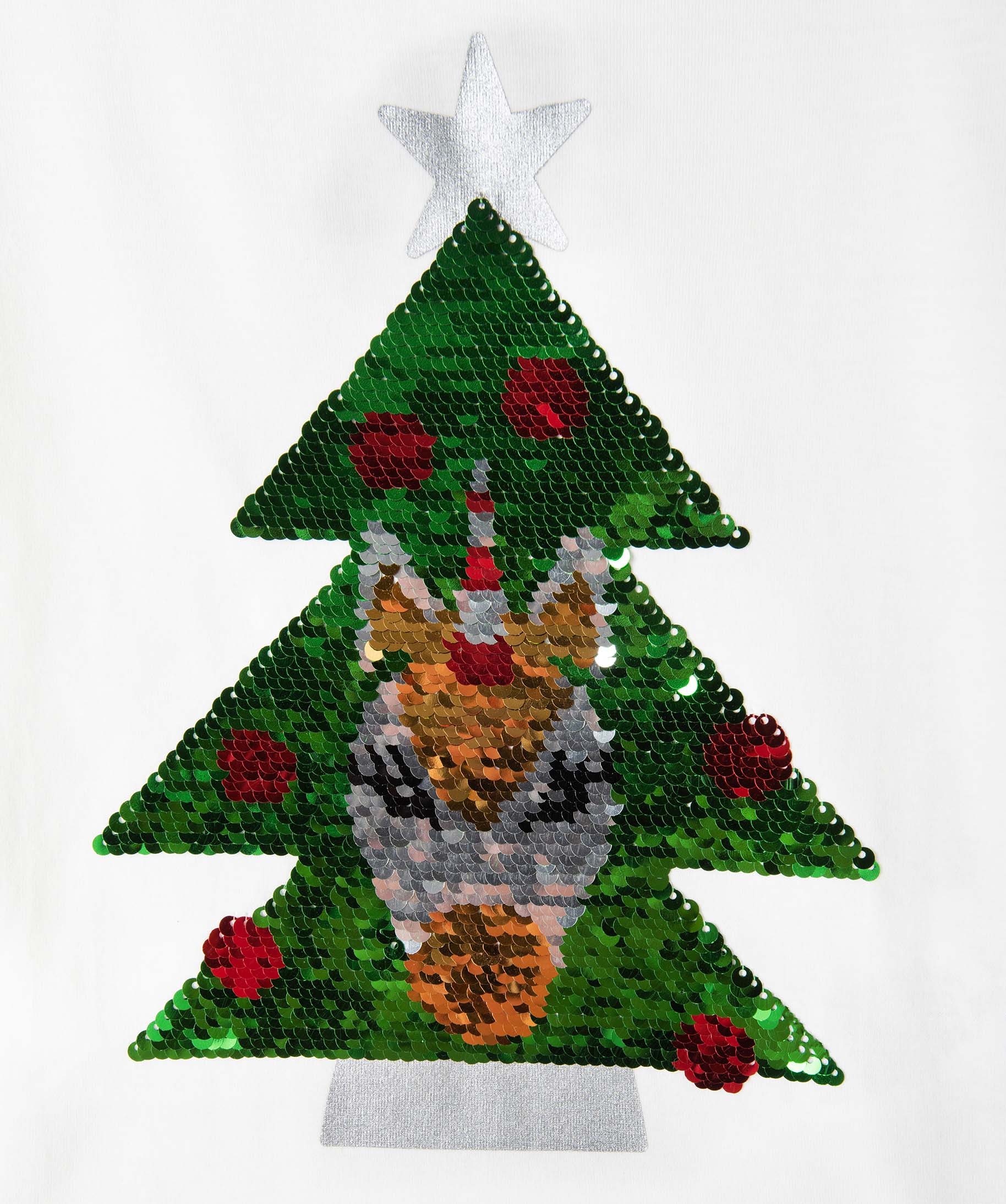 Tee-shirt de Nol fille à manches longues et sequins réve... ecru | GEMO