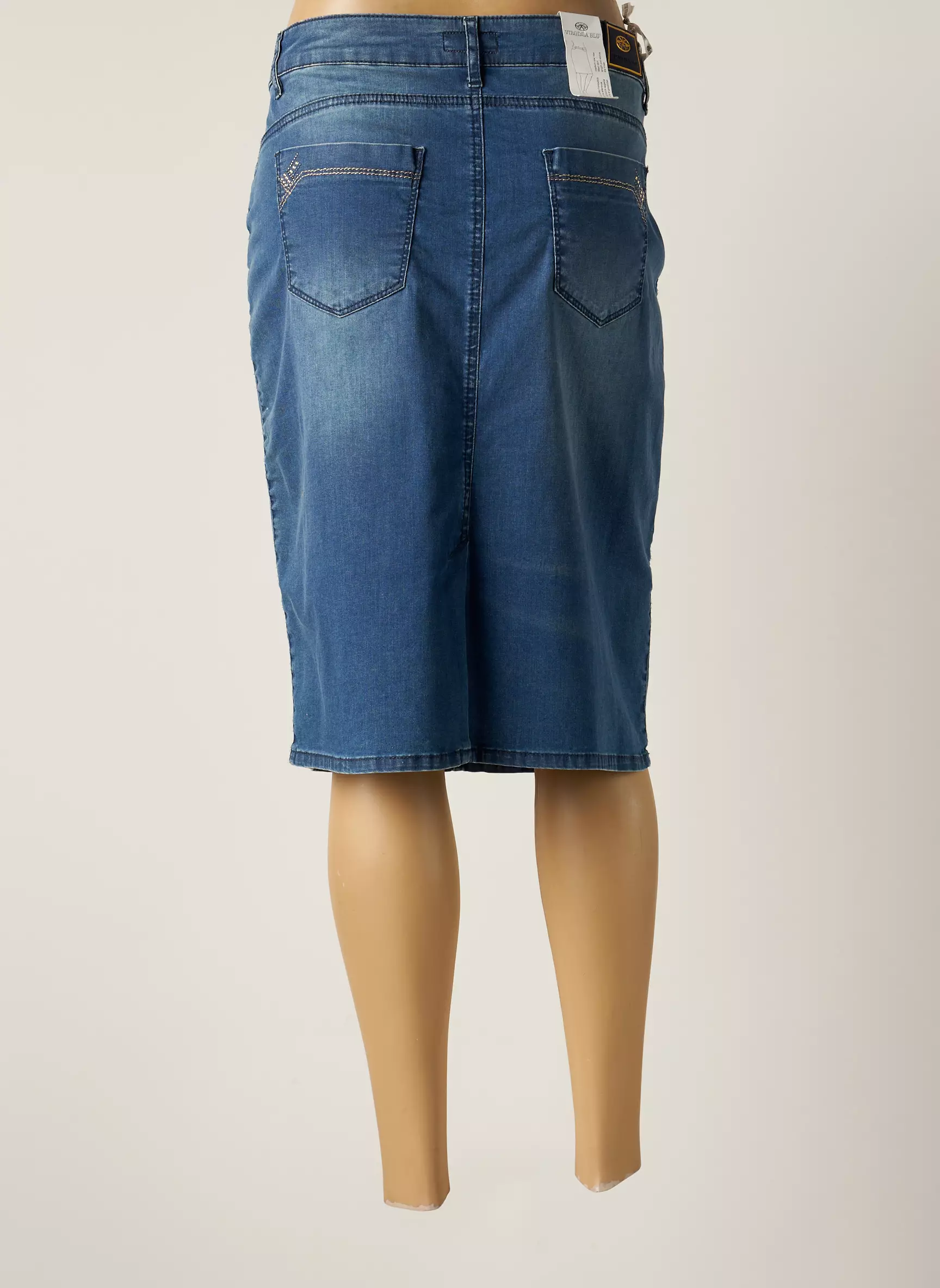 Virginia Blu  Jupes Mi Longues Femme couleur bleu