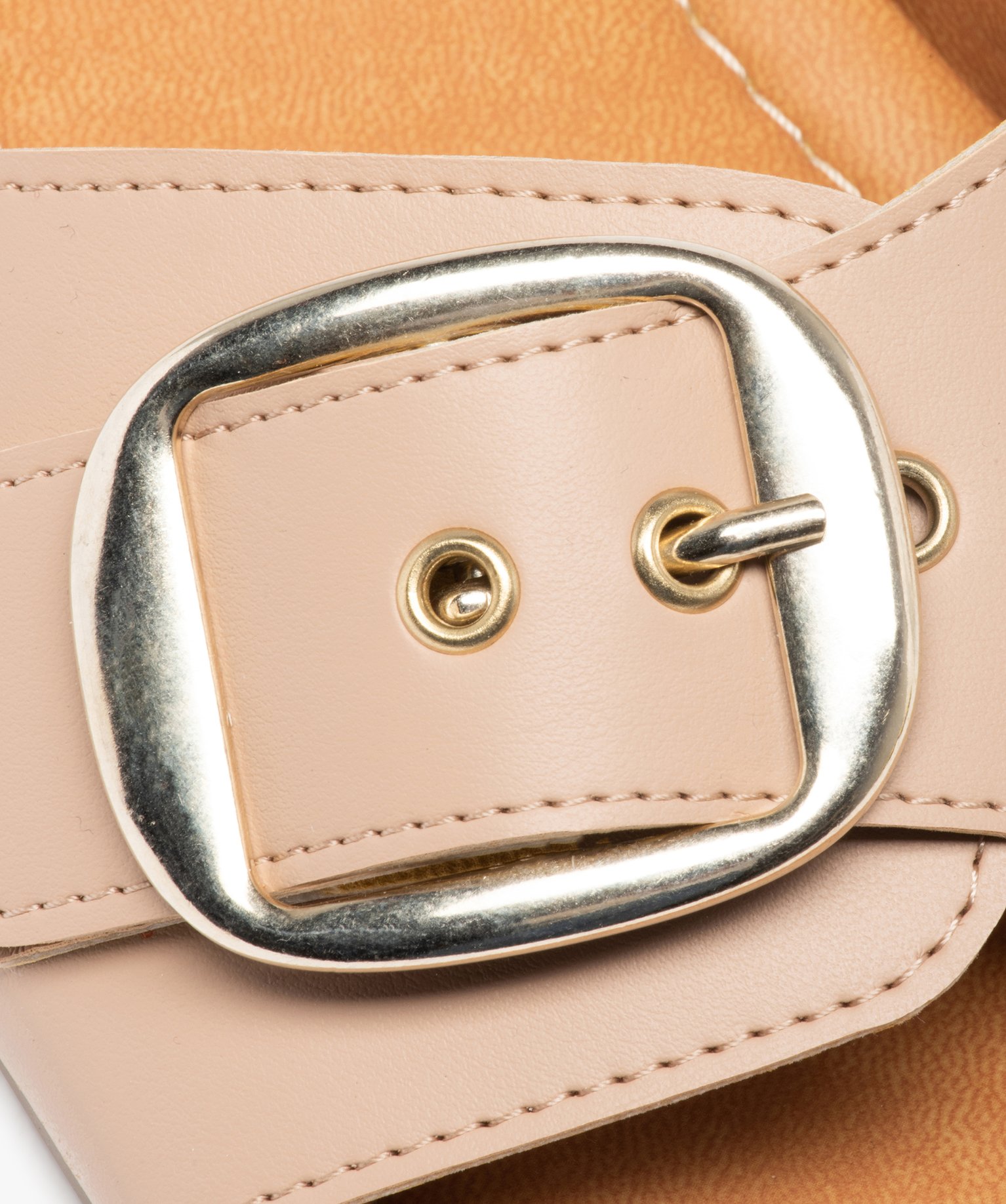 Mules femme à talon plat et bride à boucle ajustable beige | GEMO