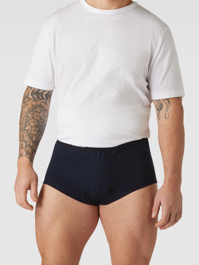 PLUS SIZE Slip mit elastischem Logo-Bund im 2er-Pack in schwarz