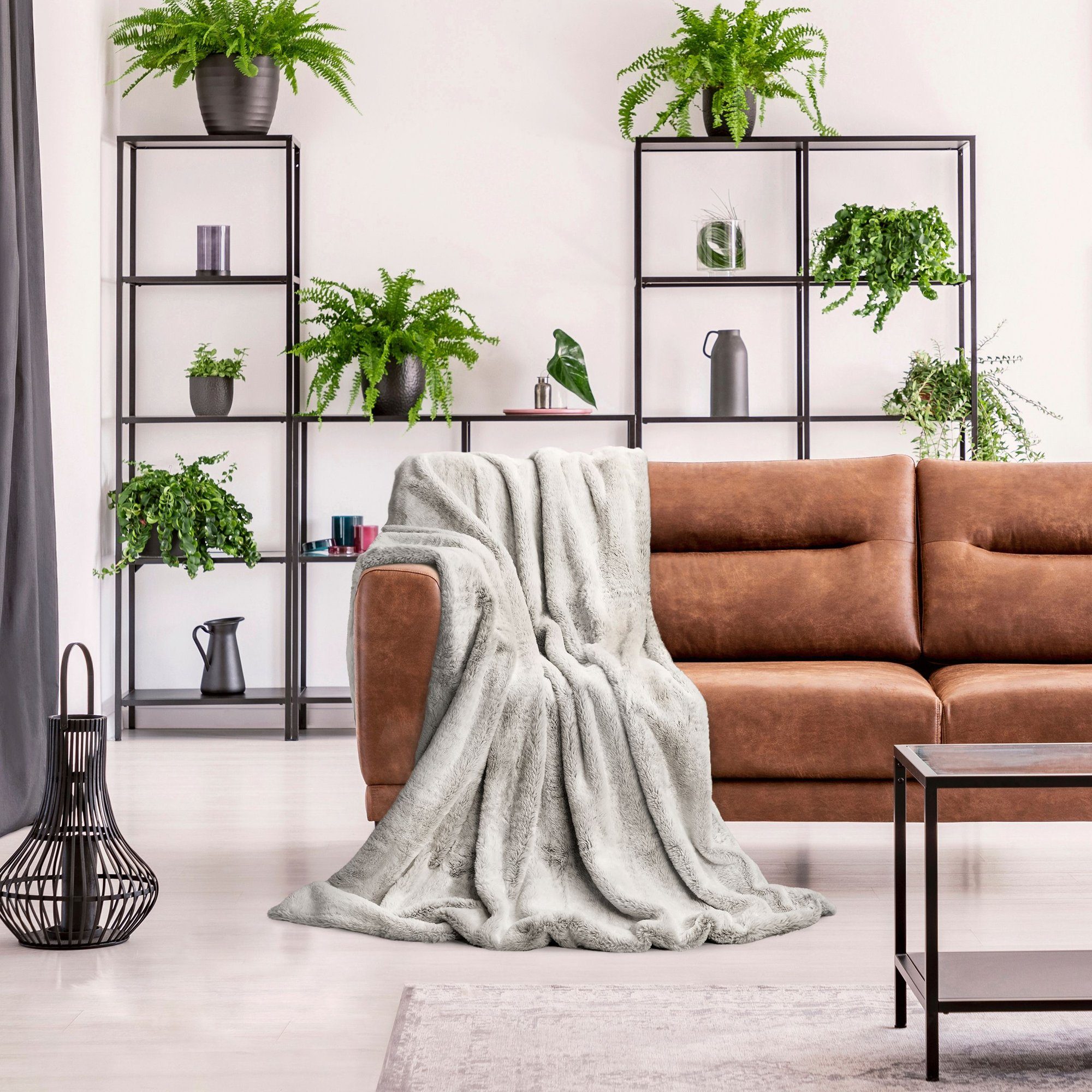 Wohndecke Kuscheldecke Felloptik 150x200 cm, BALOU Living