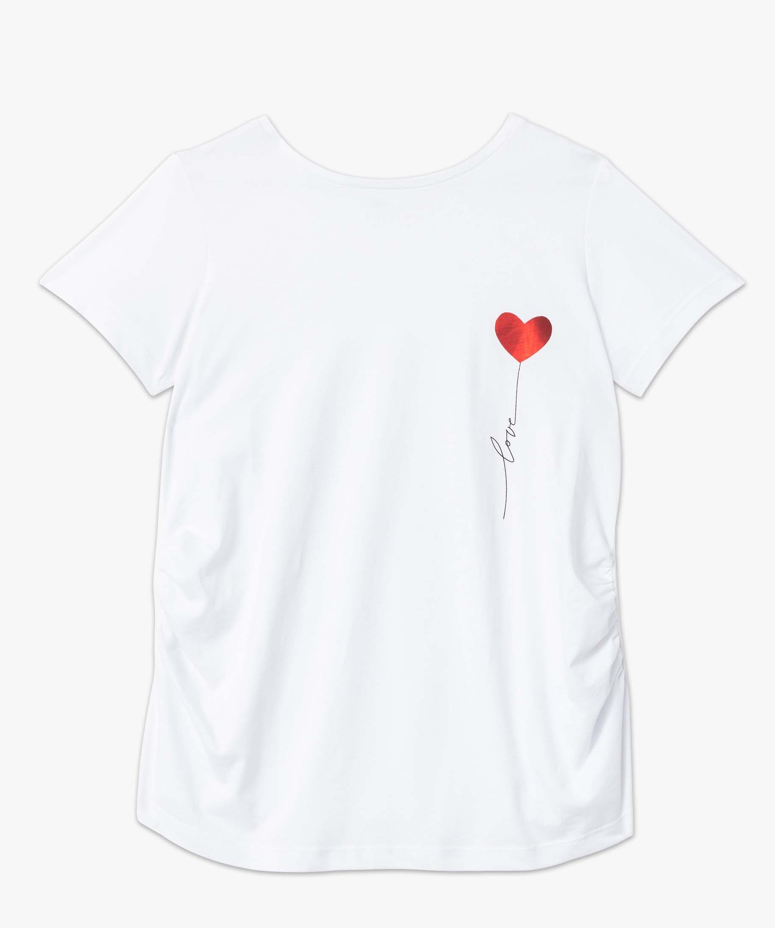 Tee-shirt de grossesse avec motif cur blanc | GEMO