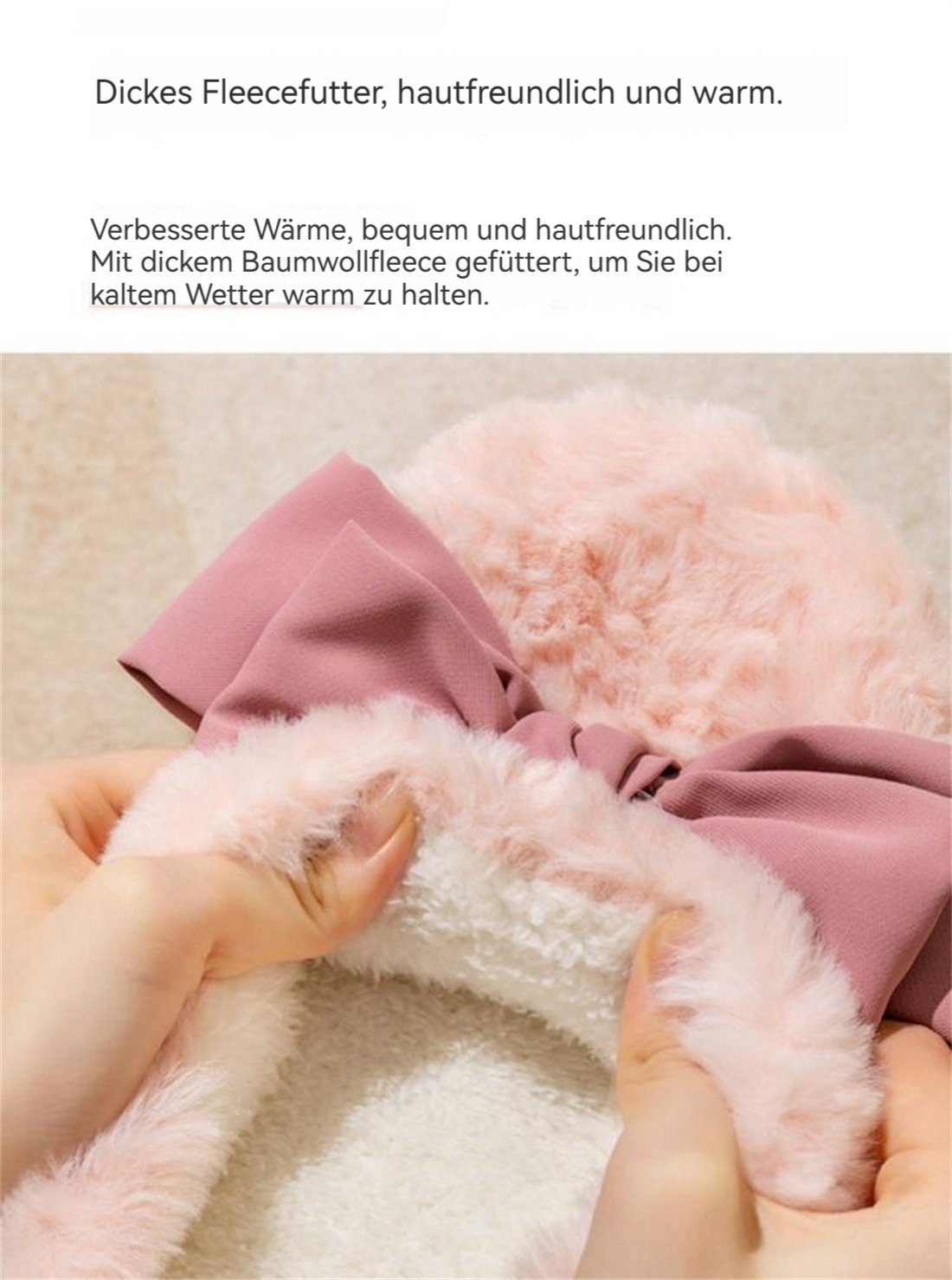 BÄERUHIGT für Damen & Herren Warme Winter Schuhe Gemütliche Plüsch Hausschuhe (1-tlg) Dicksohlige und Anti-Rutsch Innenhaustreter Plüsch Hausschuhe