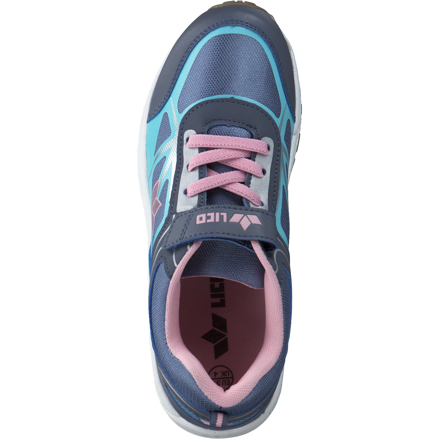Geka Salford VS, Sneakers Low, Kinder, grau/rosa/tUErkis