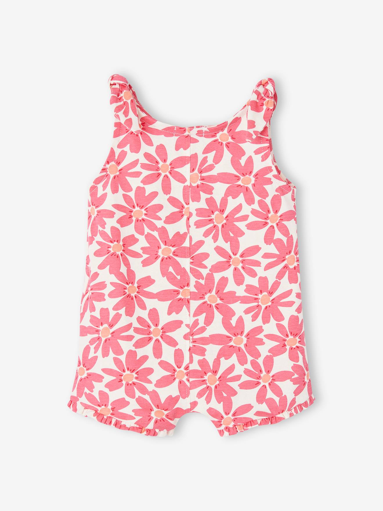 Vertbaudet Mädchen Baby Sommer-Overall - blau bedruckt