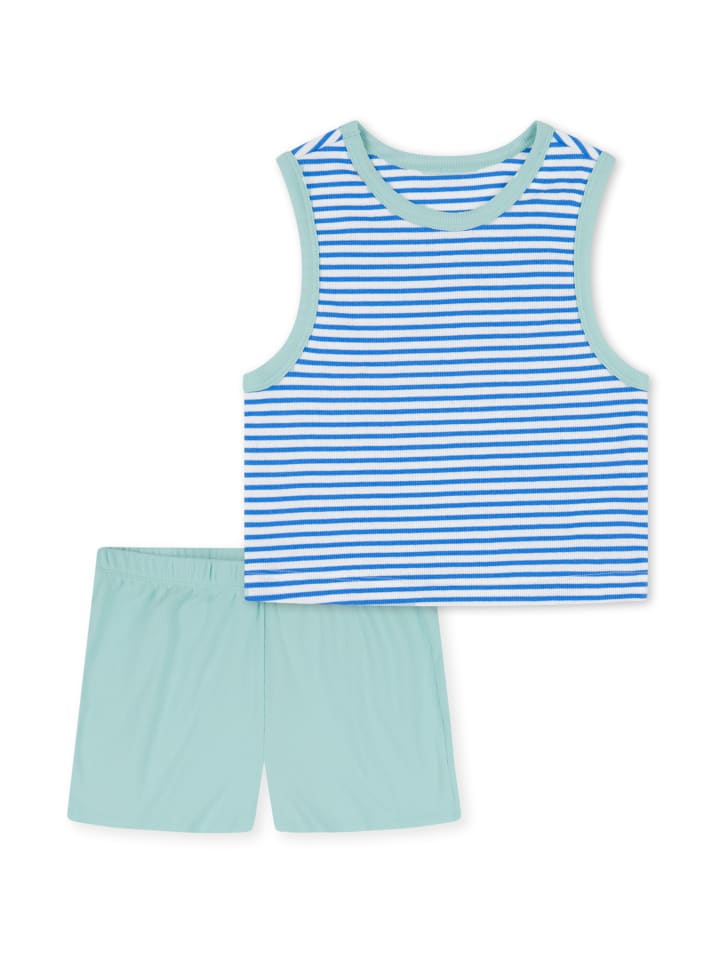 Schiesser Schlafanzug Nightwear Cotton in Aquarium günstig kaufen