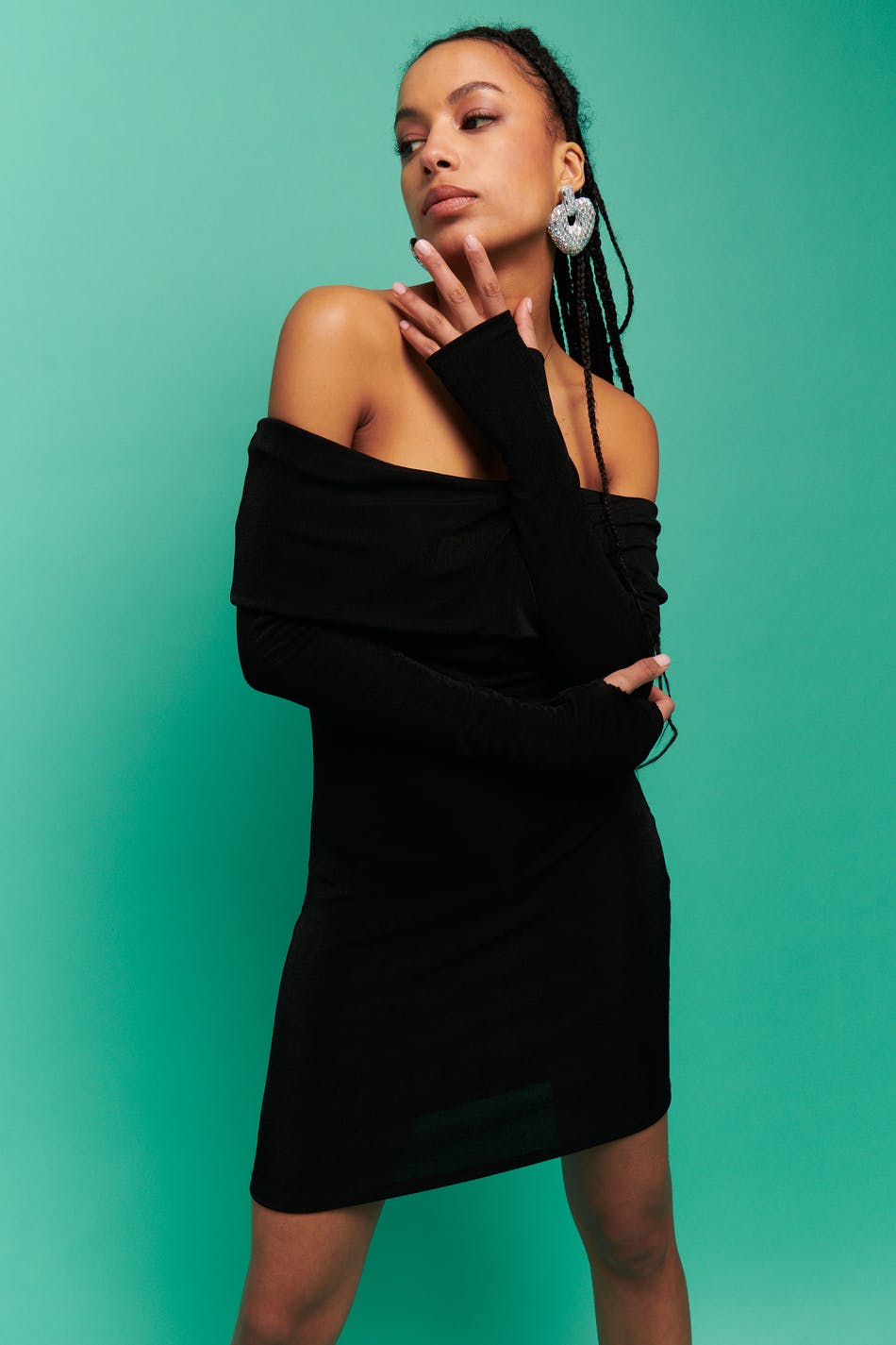 Longsleeve off shoulder dress