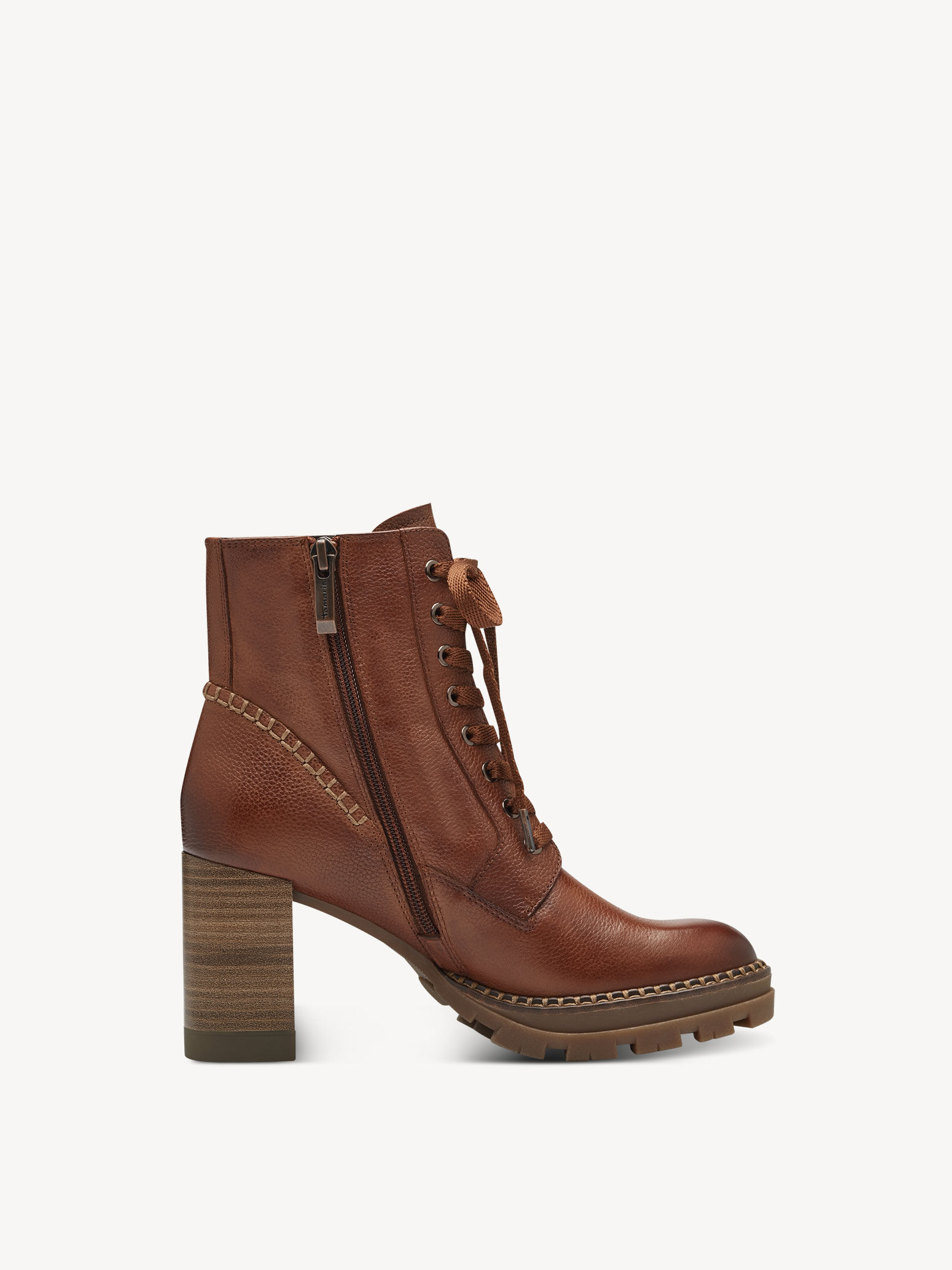 Bottine en cuir - marron