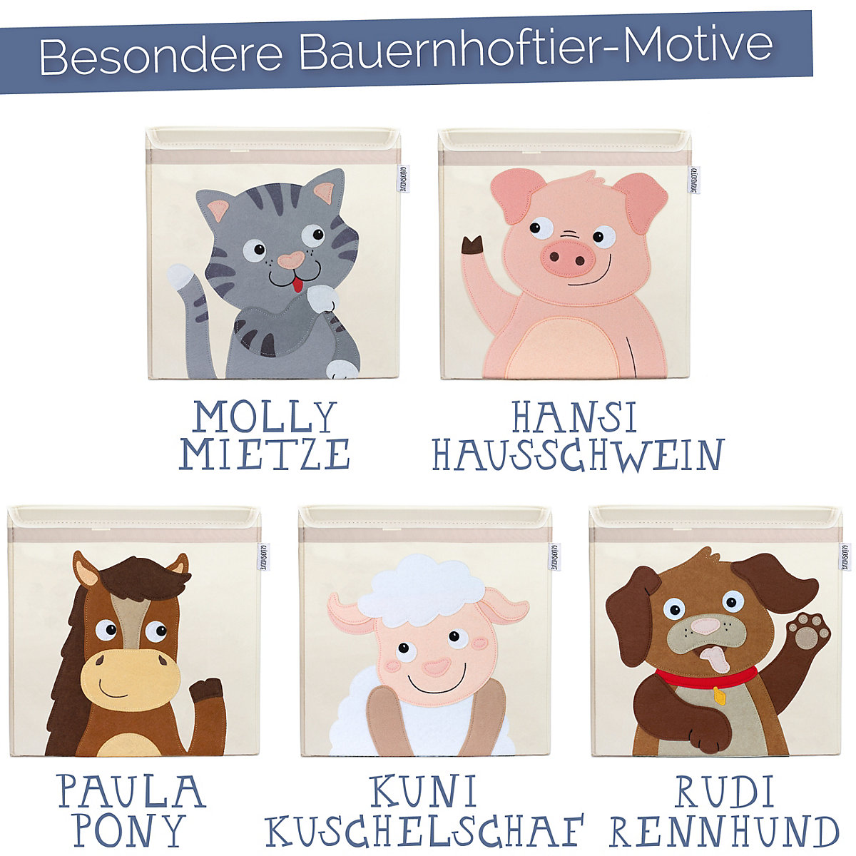 Aufbewahrungsboxen - 15 Motive I Spielzeugkiste mit Deckel I Boxen zur Aufbewahrung im Kallax Regal I Kinderzimmer Deko