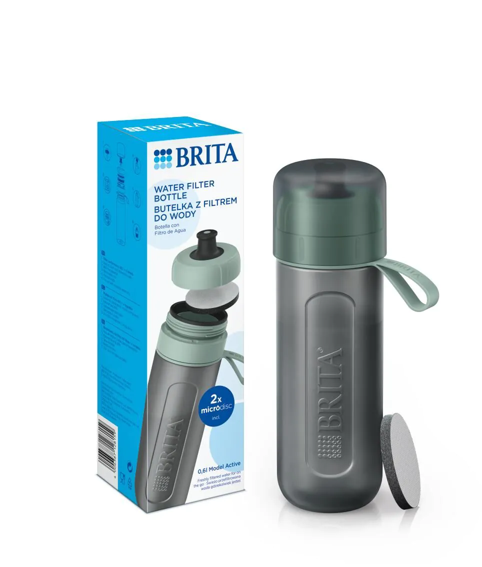 Brita Active Παστέλ Πράσινο - Μπουκάλι με φίλτρο 1 τεμ.