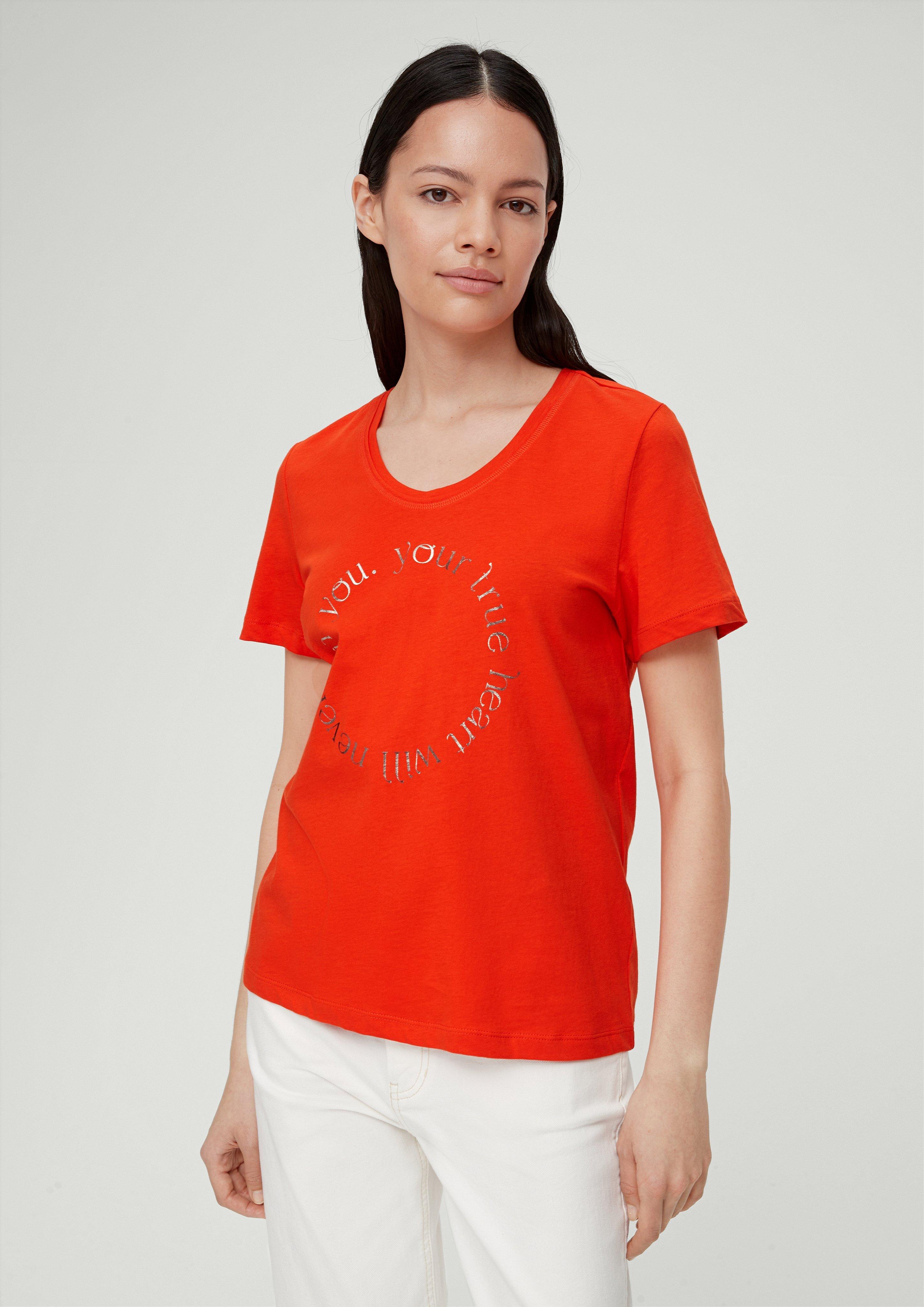 Baumwollshirt mit Frontprint  2132911-25D2