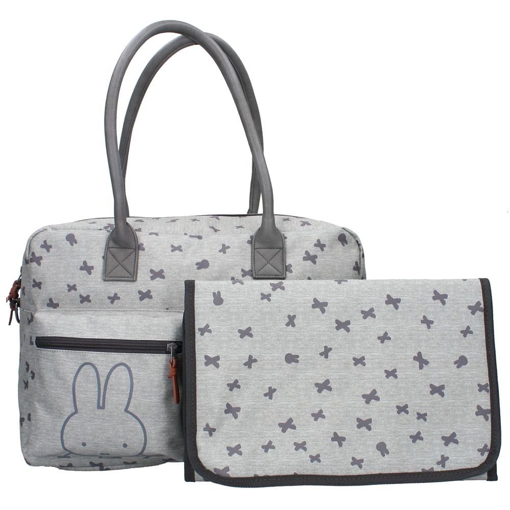 Wickeltasche Große Graue Baby Wickeltasche & Wickelunterlage  Fashion Miffy