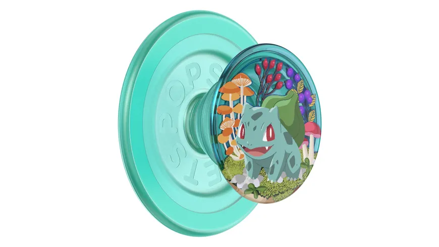 PopGrip Premium  für MagSafe rund - ausziehbarer Handy-Griff Handyhalter -  Bulbasaur Mint
