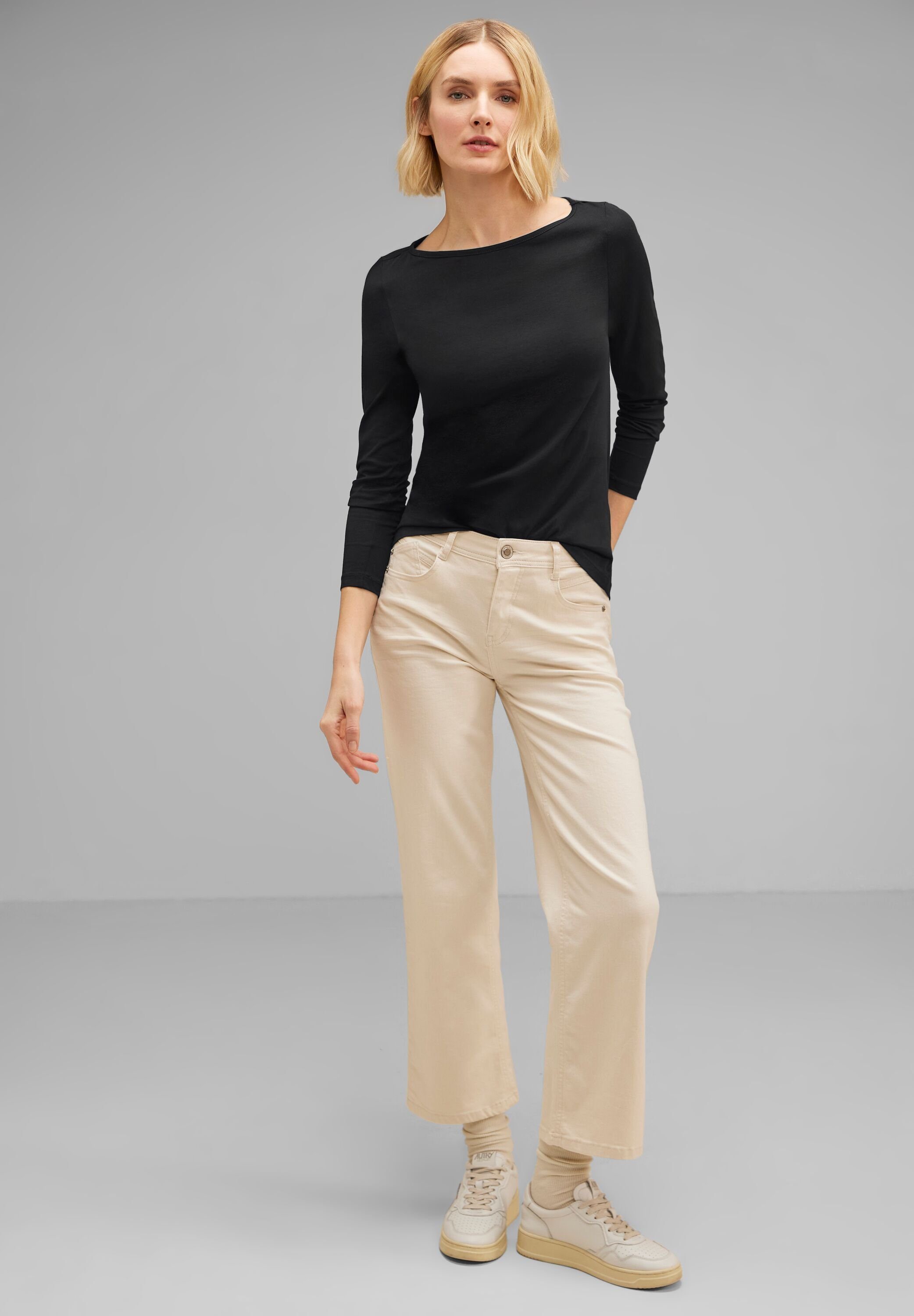 STREET ONE Langarmshirt mit U-Boot-Ausschnitt