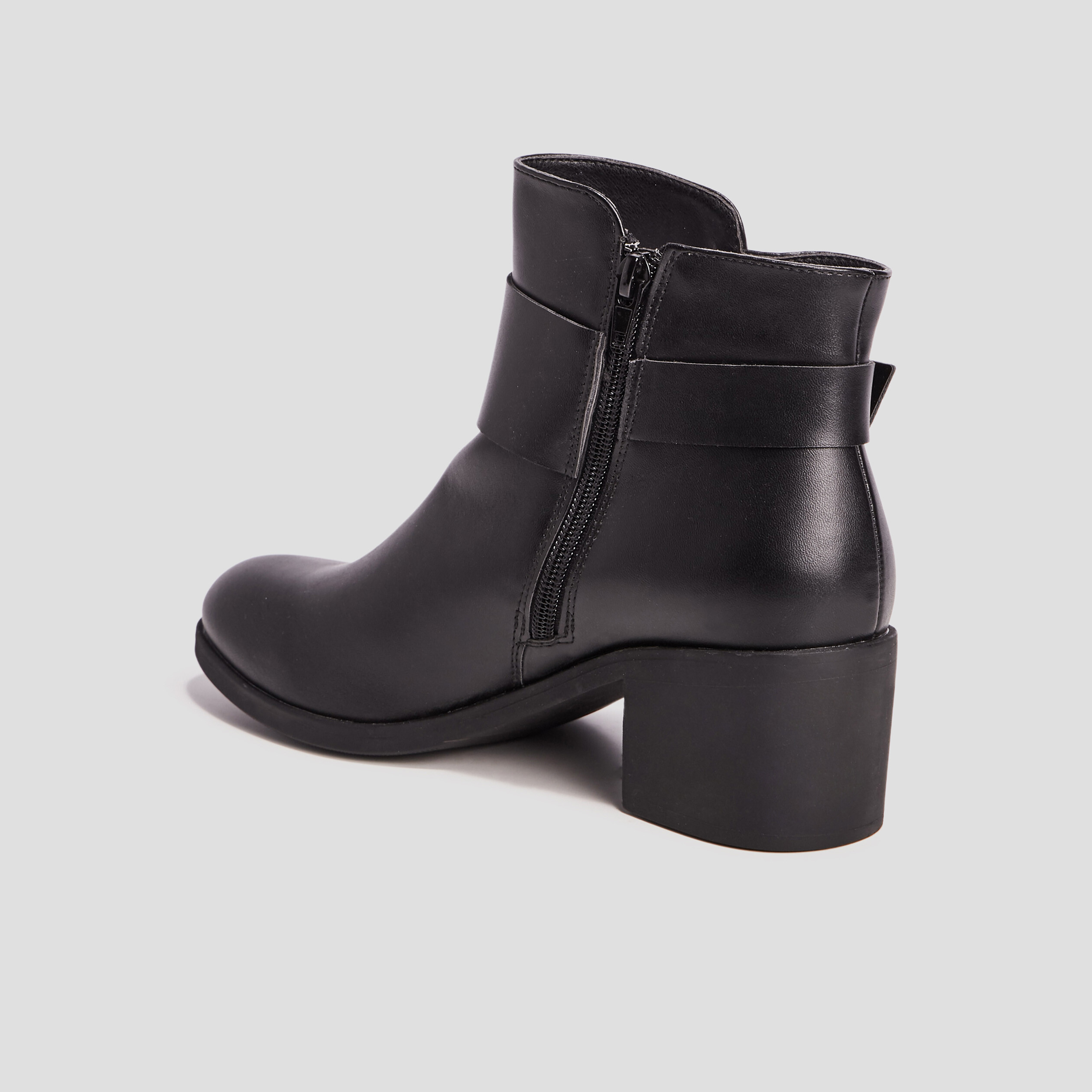 Bottines à talons carrés noir femme | La Halle