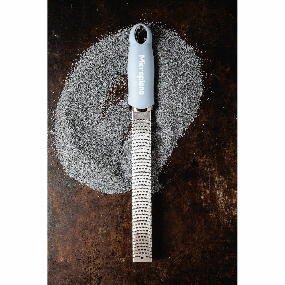 Microplane Küchenreibe Premium Classic Sky Blue, Edelstahl, Kunststoff, photogeätzte Klinge
