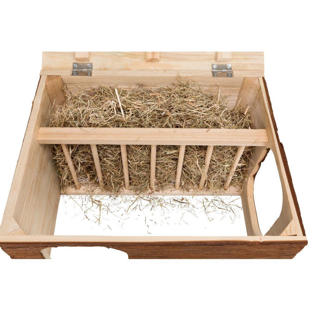 TRIXIE Kleintierhaus Natural Living HHilke tegrierter Heuraufe
