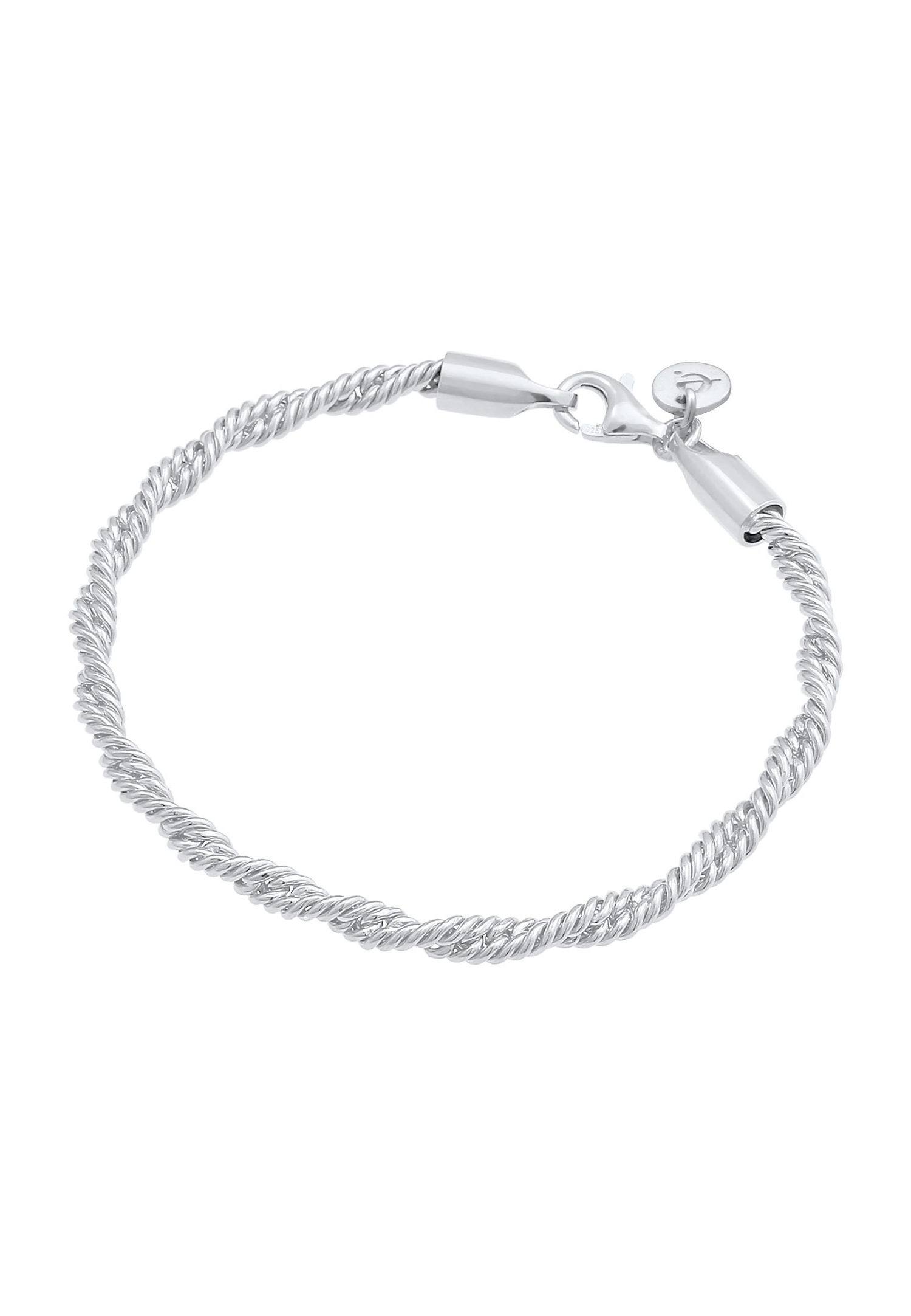 Skręcony sznurek damski Elli PREMIUM, elegancki, podstawowy design, ze srebra próby 925