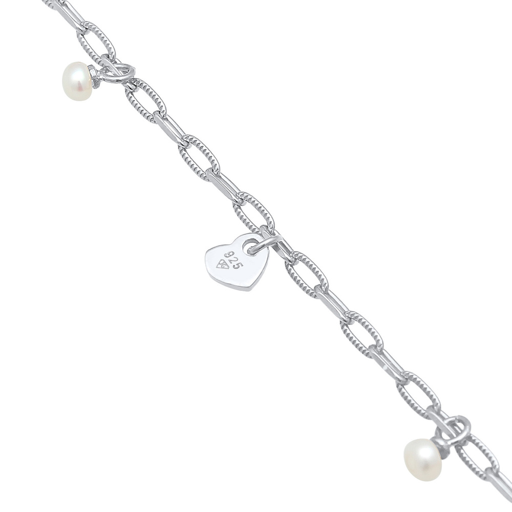 Elli Elli by Julie & Grace Bracelet en croix en argent sterling 925 avec perles d'eau  Bracelet