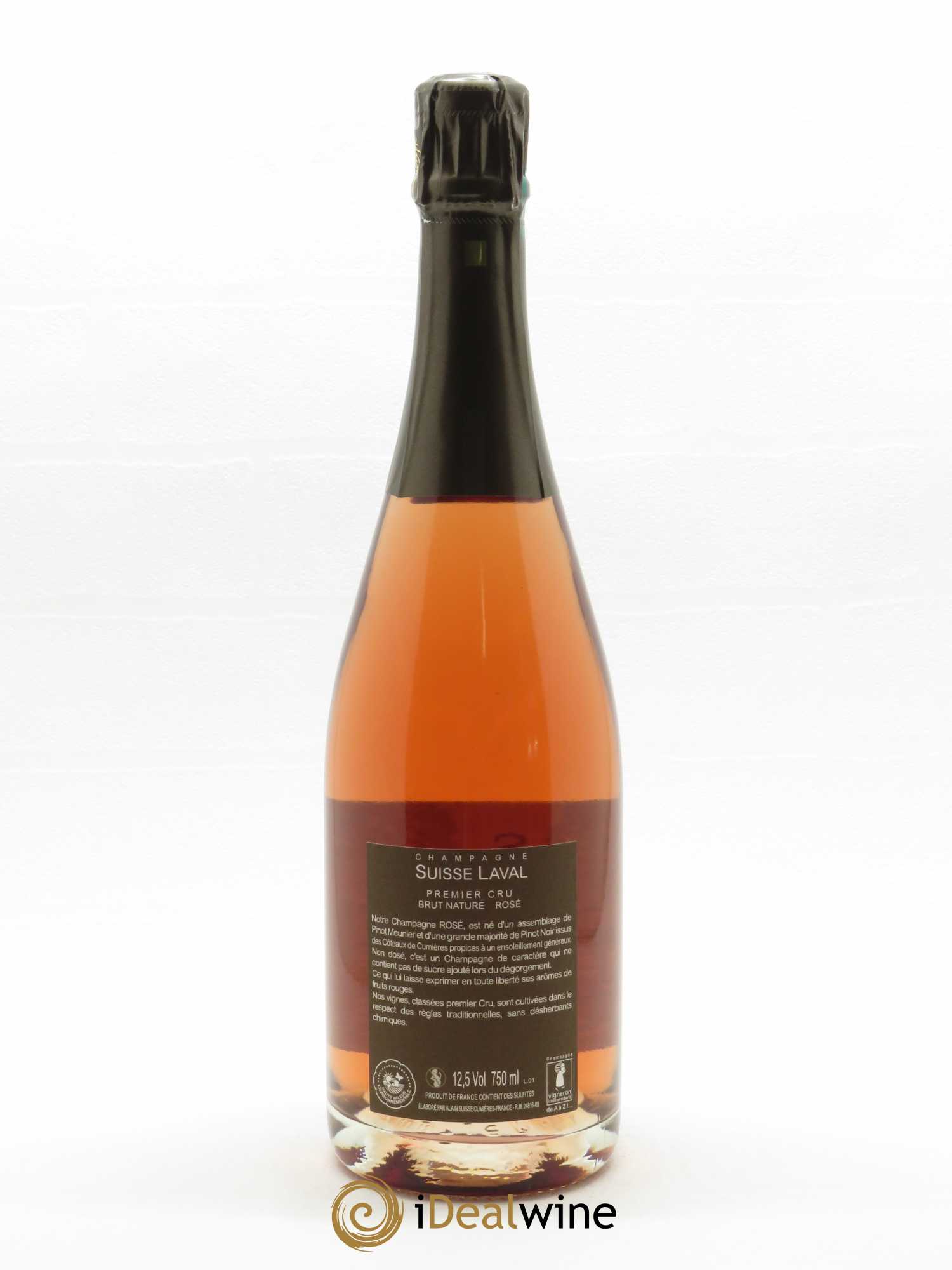 Brut Nature Rosé Suisse Laval   - Lot de 1 Bouteille