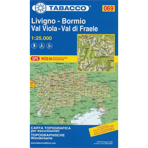 Wanderkarte 69 Livigno - Bormio - Val Viola - Val di Fraele 1:25 000 - Wanderkarte