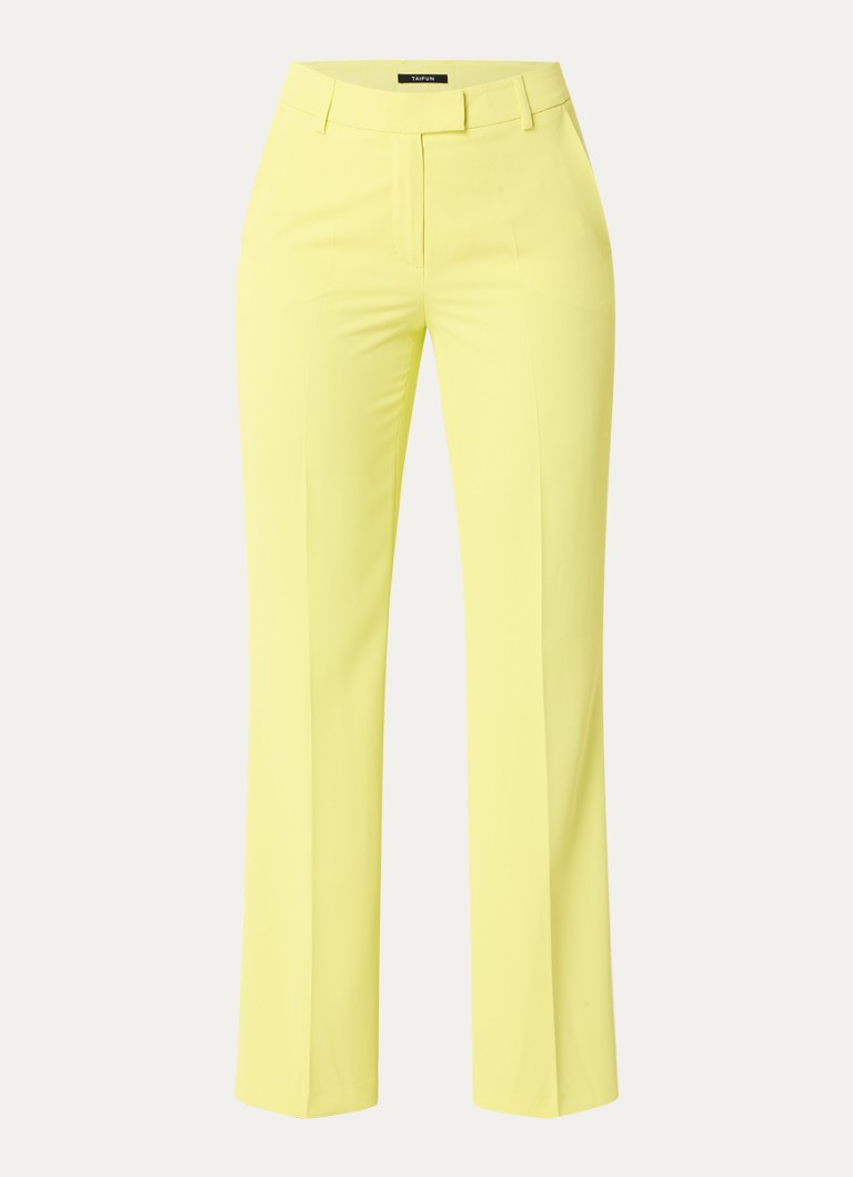 Pantaloni Taifun a vita media e gamba larga con piega stirata