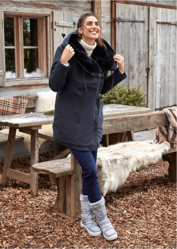 Funktions-Parka mit Teddyfleece