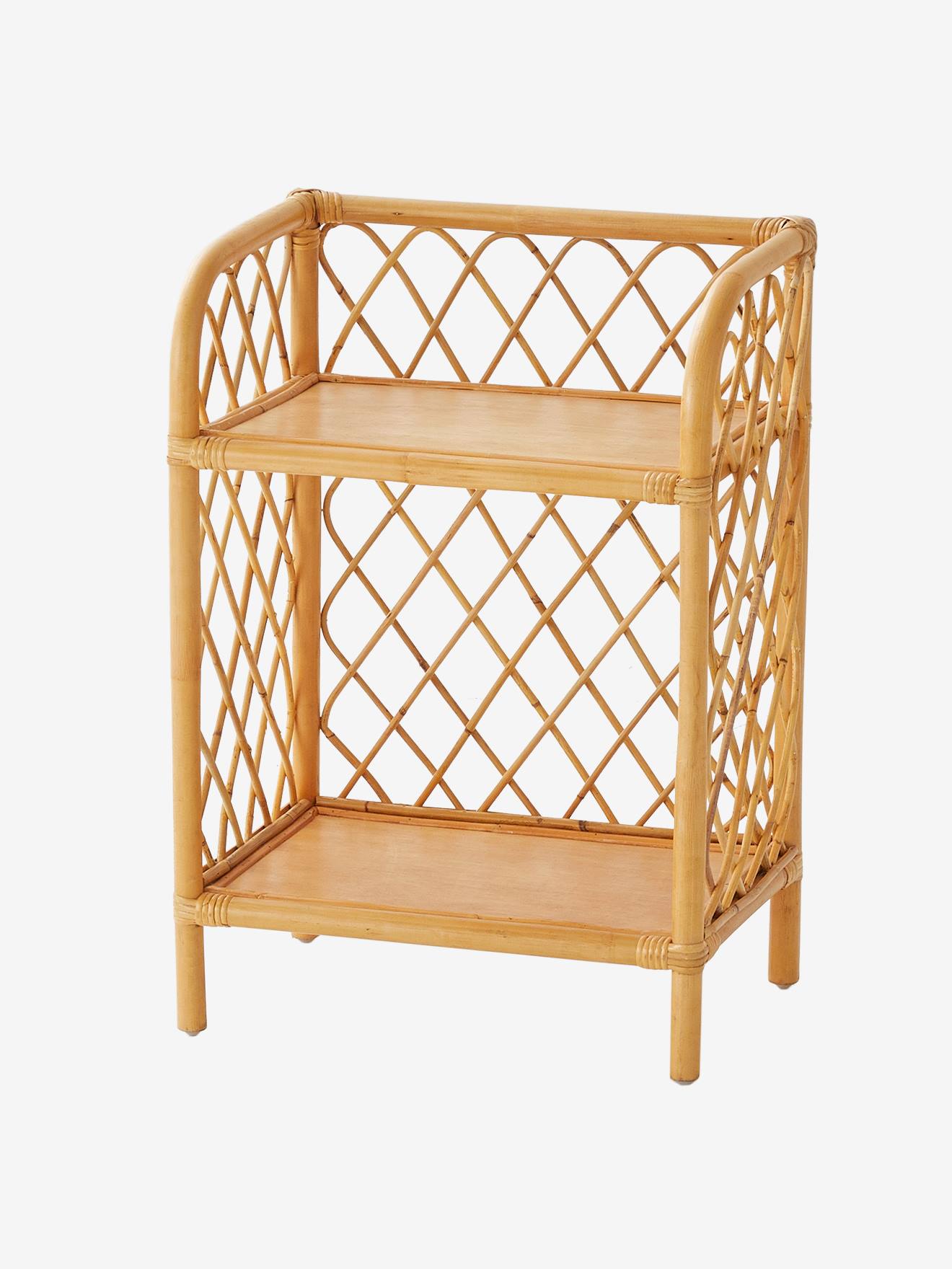 Vertbaudet Kinderzimmer Nachttisch aus Rattan BOHO - natur/rautenfrom