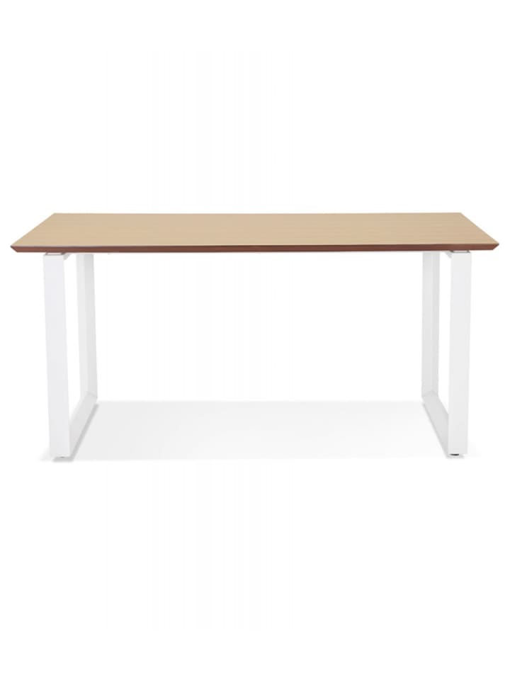 KADIMA DESIGN Schreibtisch aus Holz und Metall | Moderner Stil in Beige-Weiß günstig kaufen