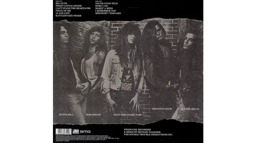 Skid Row Black Vinyl 180gr